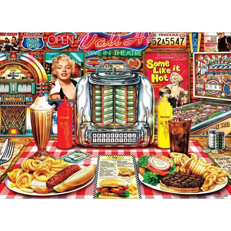 Jukebox Jive Flashbacks 1000 Piece Jigsaw Puzzle MasterPieces (ONLINE ORDER ONLY)