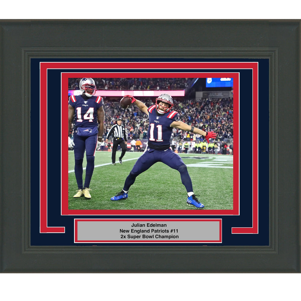Framed Julian Edelman New England Patriots 8x10 Football Photo (ONLINE ORDER ONLY)