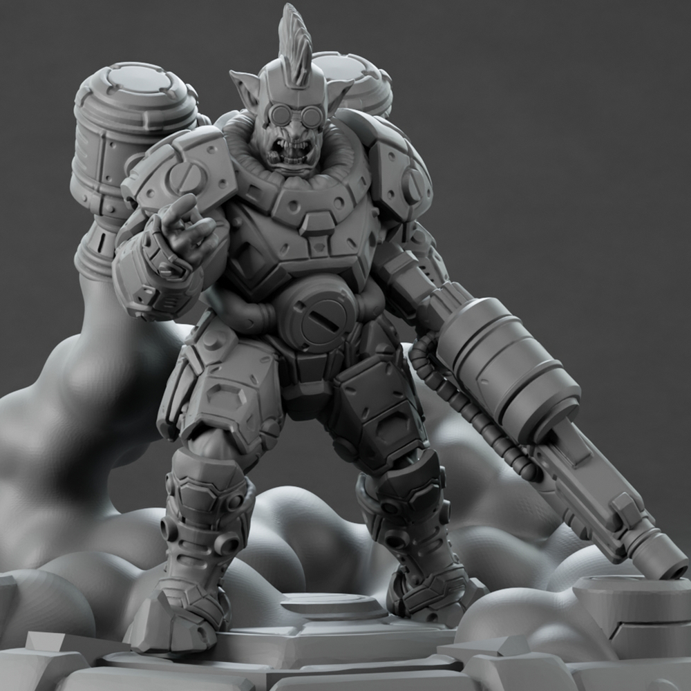 3D Printed Nafarrate Jumper Orc Set Space Orcs 28 32 mm D&D (Online Only)