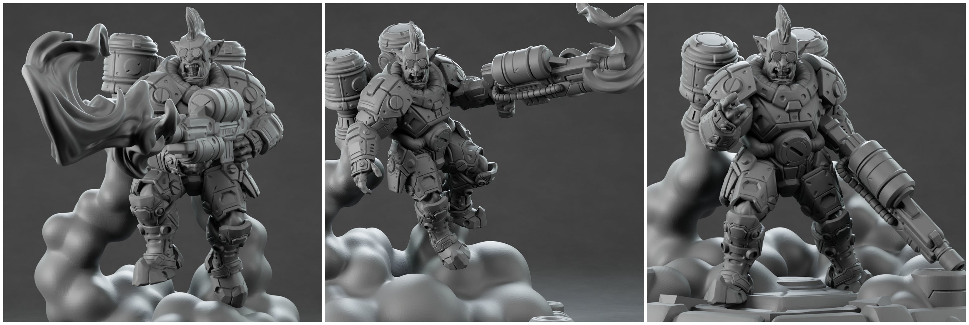 3D Printed Nafarrate Jumper Orc Set Space Orcs 28 32 mm D&D (Online Only)