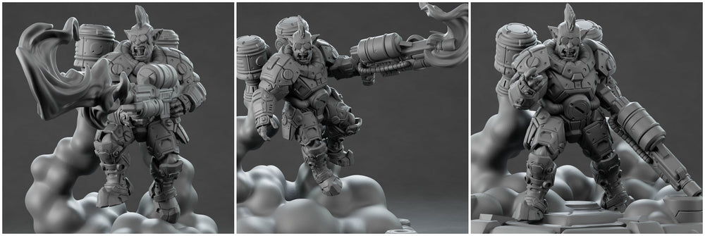3D Printed Nafarrate Jumper Orc Set Space Orcs 28 32 mm D&D (Online Only)