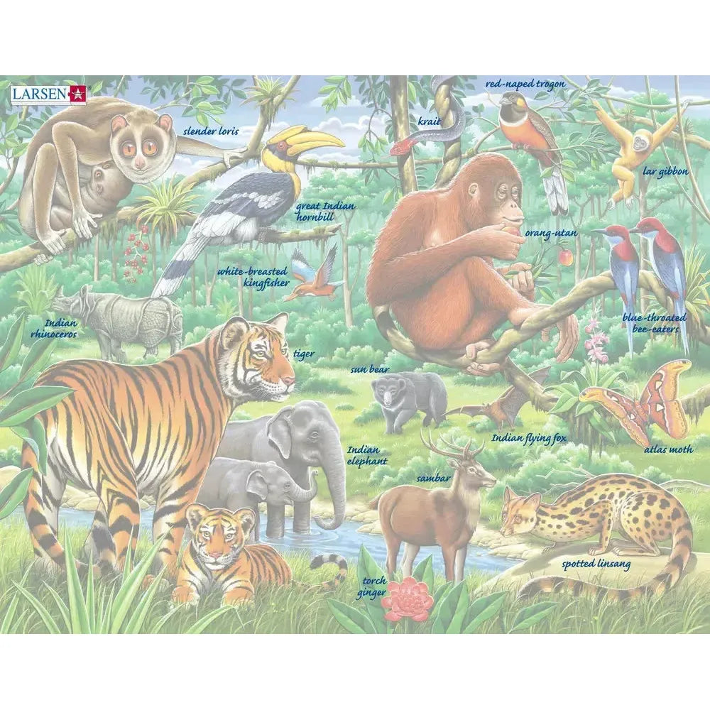 Jungle Animals 20 Piece Tray Jigsaw Puzzle Larsen