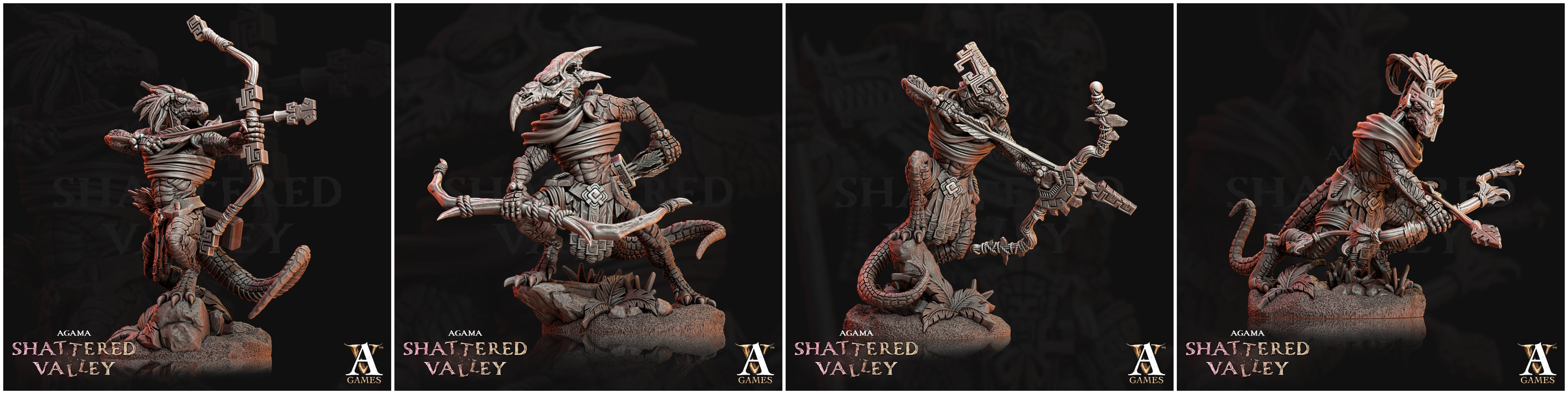 3D Printed Archvillain Games Agama Shattered Valley - Agama Jungle Scouts 28mm 32mm D&D (Online Only)