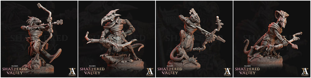 3D Printed Archvillain Games Agama Shattered Valley - Agama Jungle Scouts 28mm 32mm D&D (Online Only)