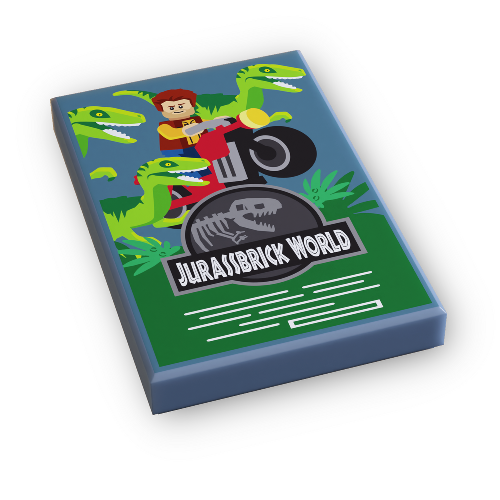 Jurassbrick World Movie Cover (2x3 Tile) (ONLINE ORDER ONLY)