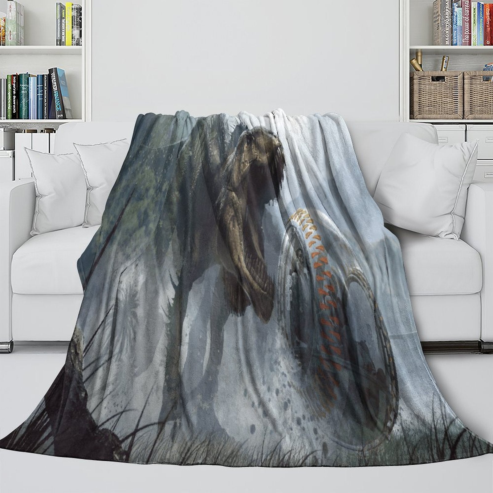 Jurassic World Blanket Flannel Dinosaur Throw Room Decoration (ONLINE ORDER ONLY)
