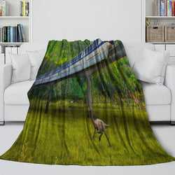 Jurassic World Blanket Flannel Dinosaur Throw Room Decoration (ONLINE ORDER ONLY)