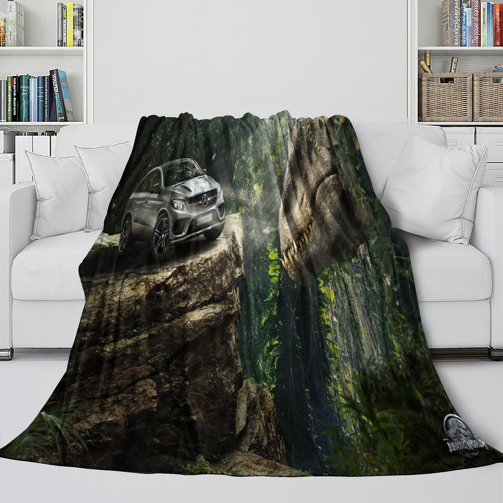 Jurassic World Blanket Flannel Dinosaur Throw Room Decoration (ONLINE ORDER ONLY)