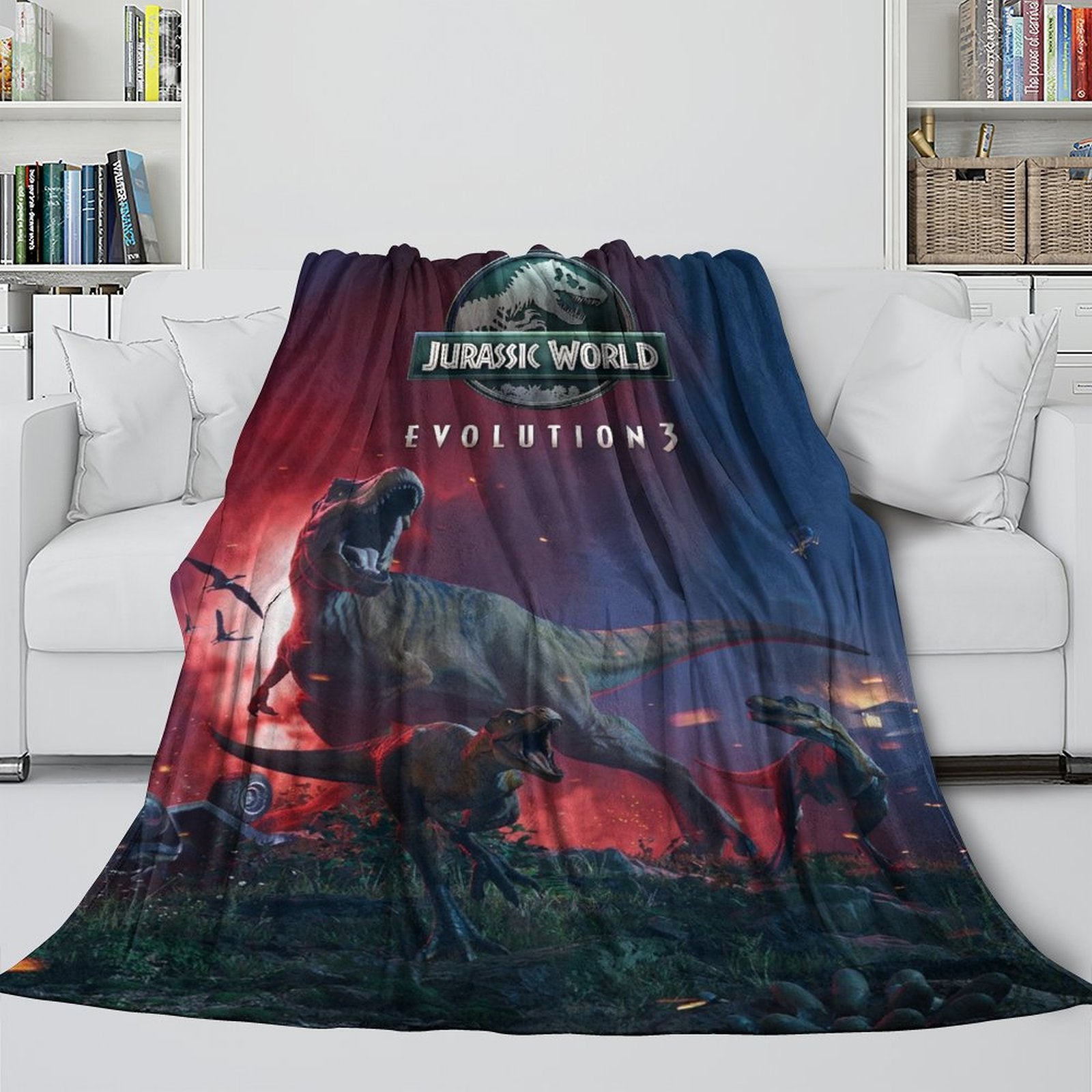Jurassic World Blanket Flannel Throw Room Decoration (ONLINE ORDER ONLY)