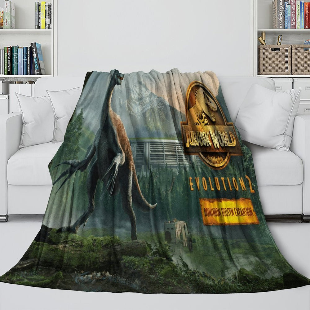 Jurassic World Blanket Flannel Throw Room Decoration (ONLINE ORDER ONLY)