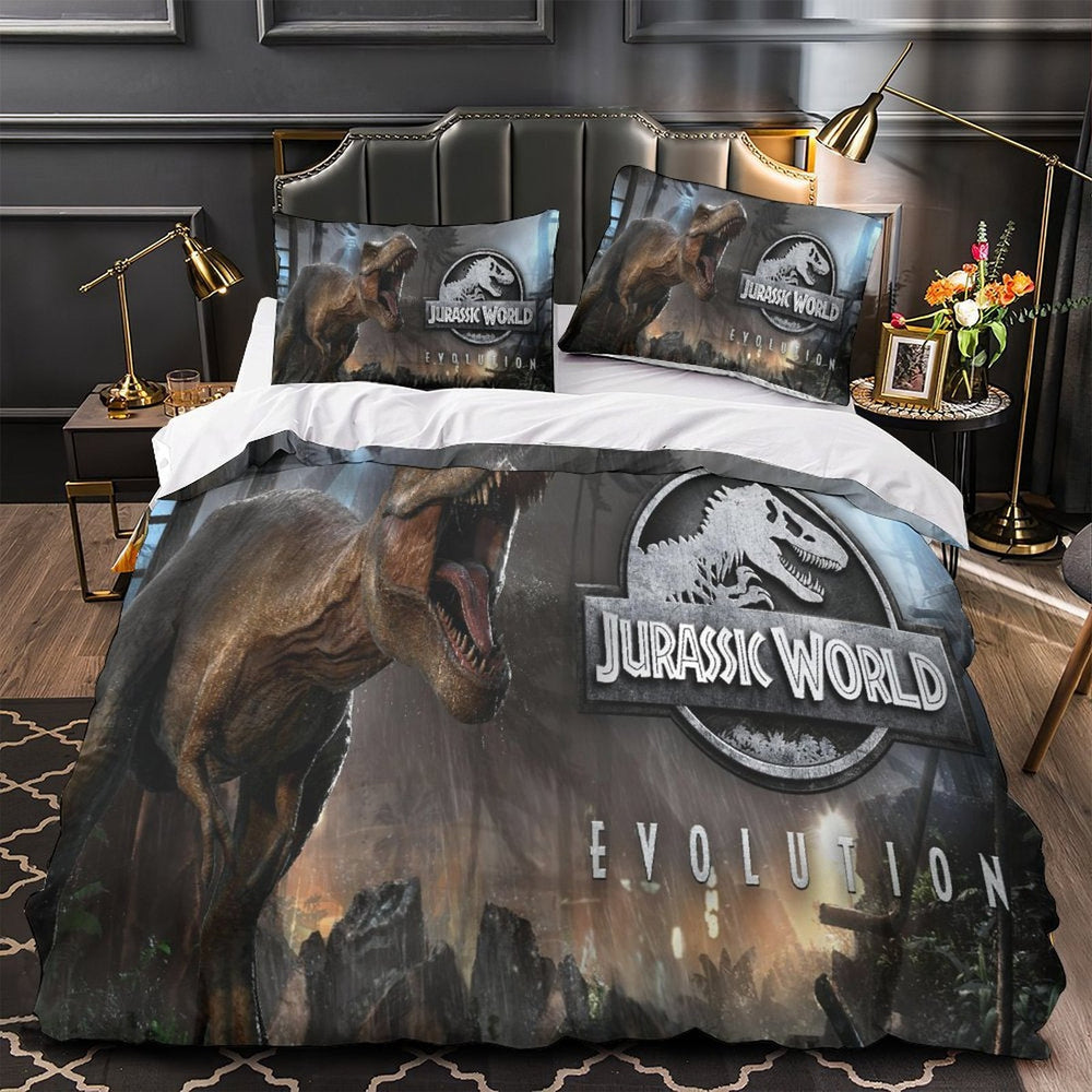 Jurassic World Duvet Cover Dinosaur Pattern Bedding Set Without Filler (ONLINE ORDER ONLY)