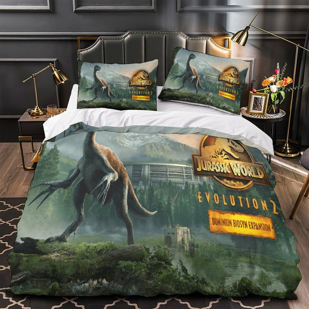 Jurassic World Duvet Cover Dinosaur Pattern Bedding Set Without Filler (ONLINE ORDER ONLY)