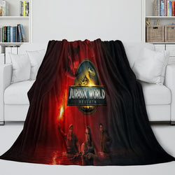 Jurassic World Rebirth Blanket Flannel Throw Room Decoration (ONLINE ORDER ONLY)