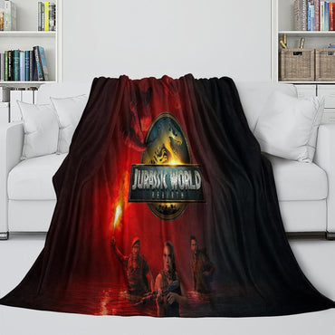 Jurassic World Rebirth Blanket Flannel Throw Room Decoration (ONLINE ORDER ONLY)