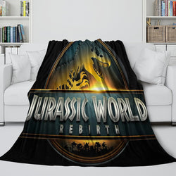 Jurassic World Rebirth Blanket Flannel Throw Room Decoration (Online Order Only)