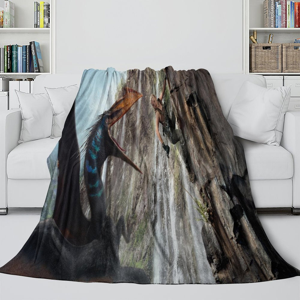 Jurassic World Rebirth Blanket Flannel Throw Room Decoration (ONLINE ORDER ONLY)