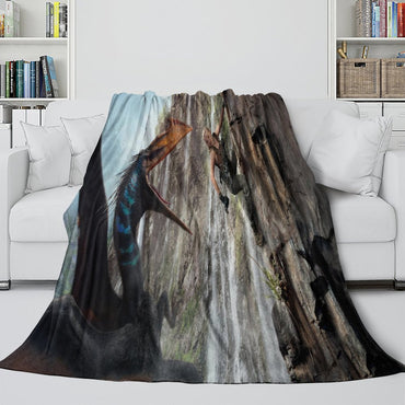 Jurassic World Rebirth Blanket Flannel Throw Room Decoration (ONLINE ORDER ONLY)