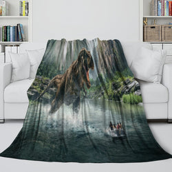 Jurassic World Rebirth Blanket Flannel Throw Room Decoration (ONLINE ORDER ONLY)