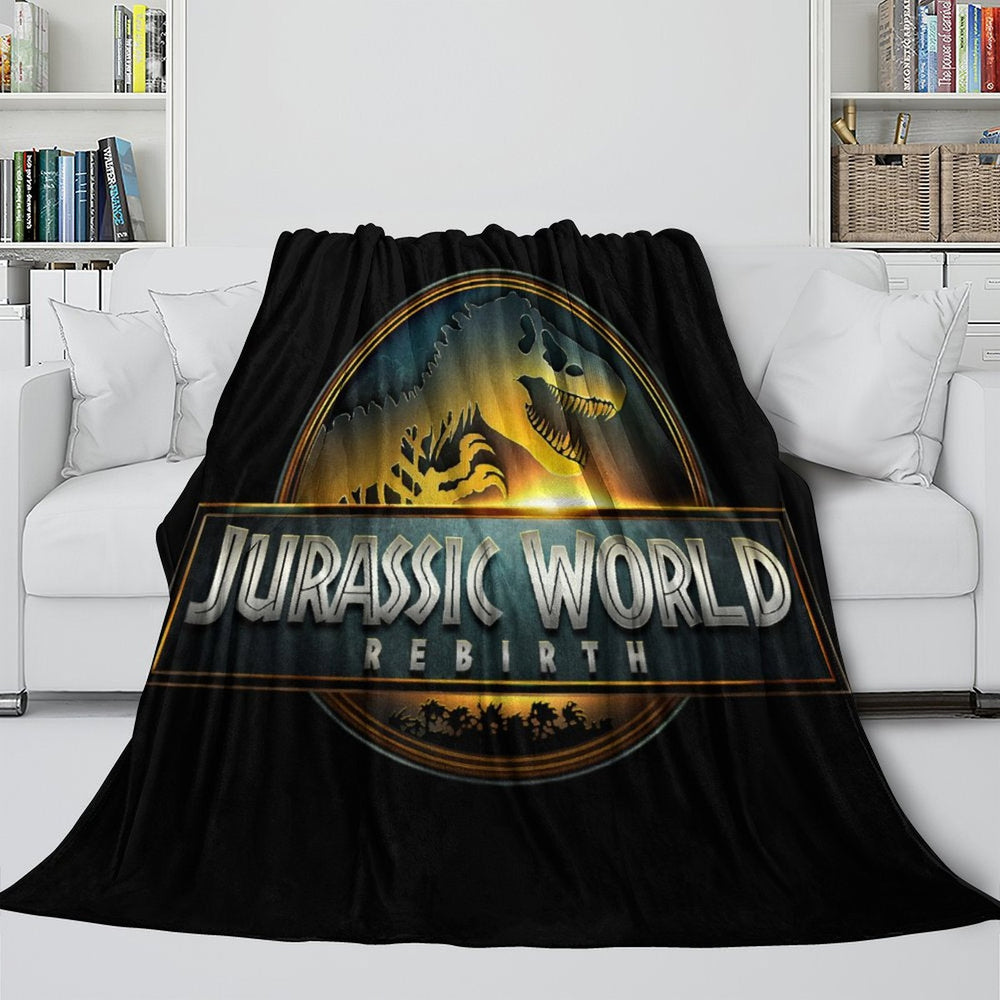 Jurassic World Rebirth Blanket Flannel Throw Room Decoration (ONLINE ORDER ONLY)