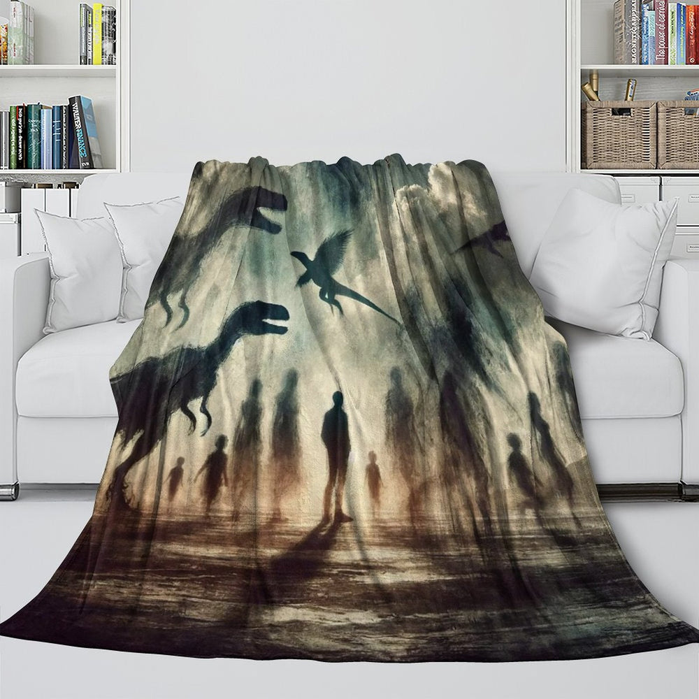 Jurassic World Rebirth Blanket Flannel Throw Room Decoration (Online Order Only)