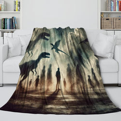 Jurassic World Rebirth Blanket Flannel Throw Room Decoration (Online Order Only)