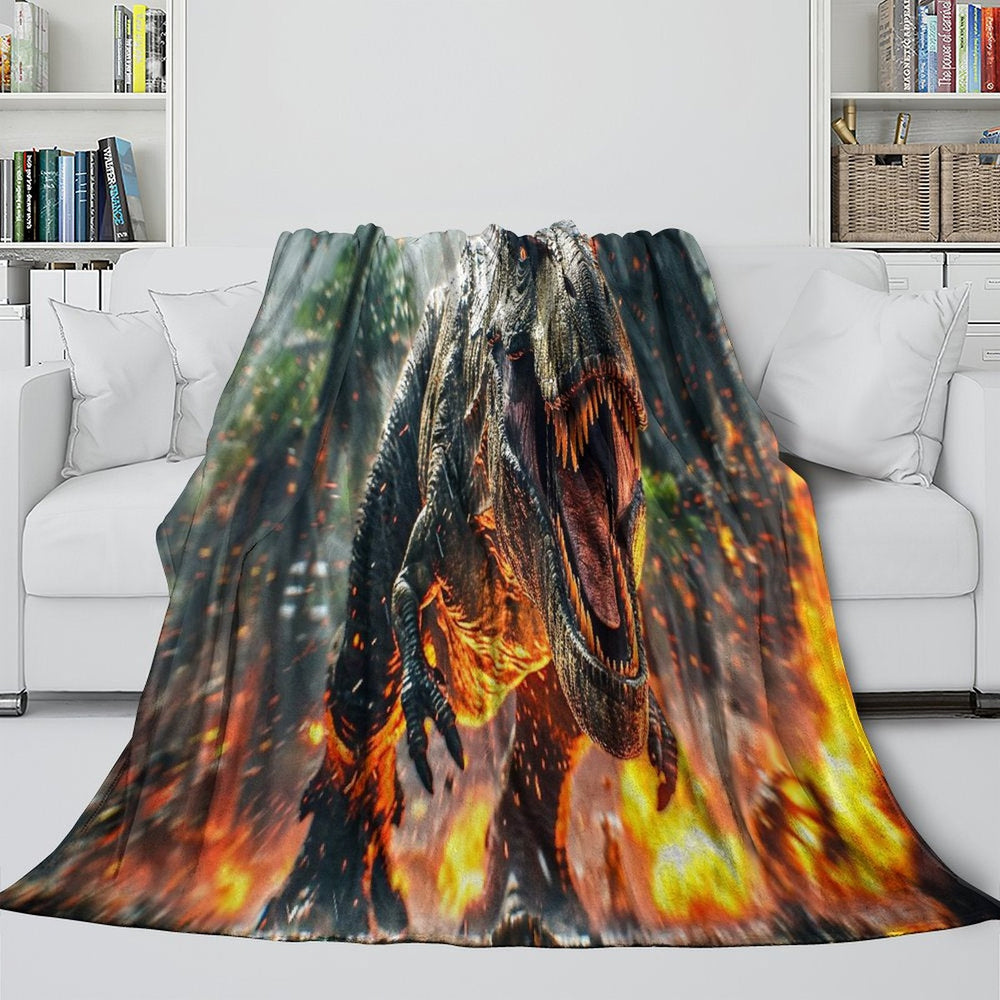 Jurassic World Rebirth Blanket Flannel Throw Room Decoration (Online Order Only)