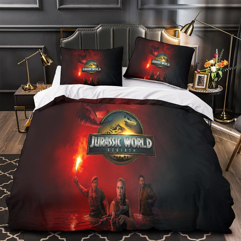 Jurassic World Rebirth Duvet Cover Dinosaur Bedding Set Without Filler (ONLINE ORDER ONLY)