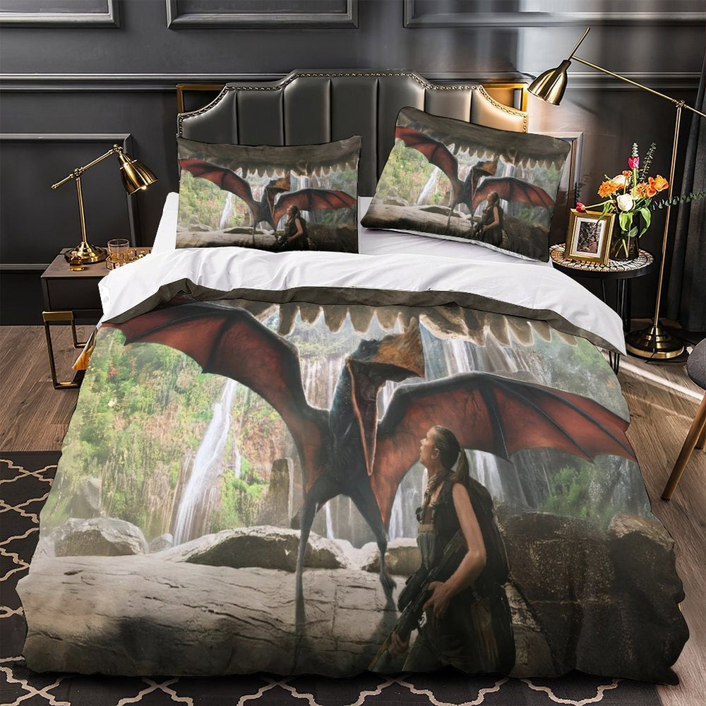 Jurassic World Rebirth Duvet Cover Dinosaur Bedding Set Without Filler (ONLINE ORDER ONLY)