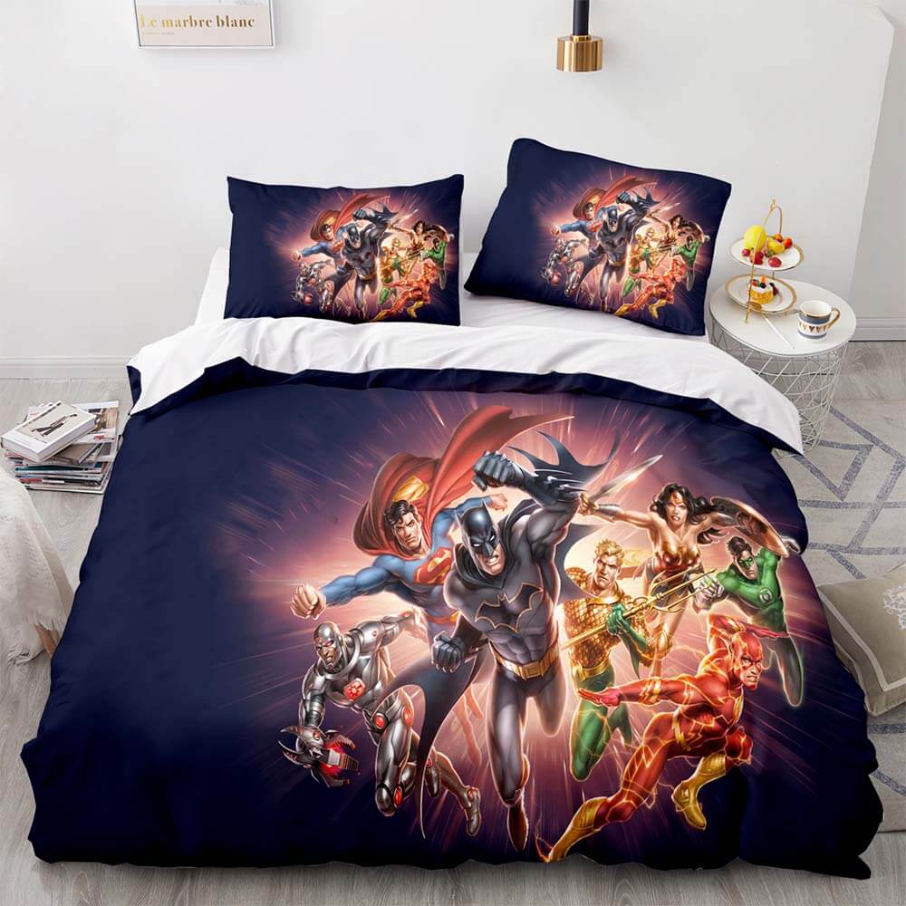 Justice League Bedding Set Throw Quilt Duvet Cover Bedding Sets (Online Order Only)