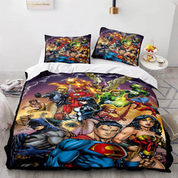 Justice League Bedding Set Throw Quilt Duvet Cover Bedding Sets (Online Order Only)