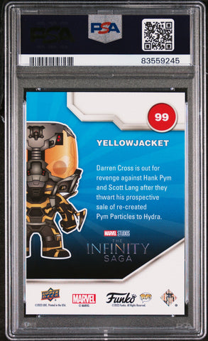 2023 UPPER DECK FUNKO POP MARVEL  YELLOWJACKET PLATINUM #99  PSA 10 (Online Order Only)