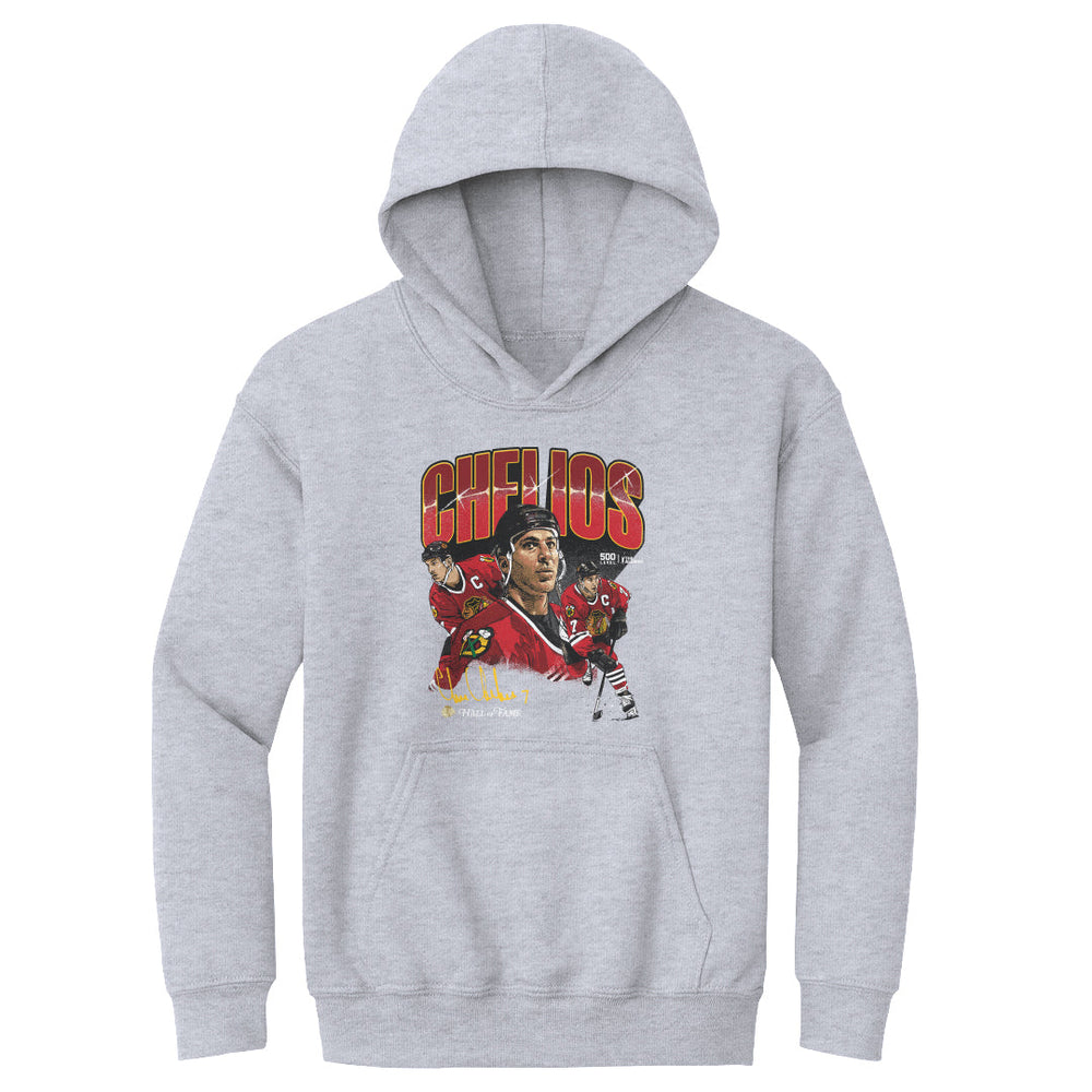 Chris Chelios Chicago Blackhawks Collage WHT (ONLINE ORDER ONLY)