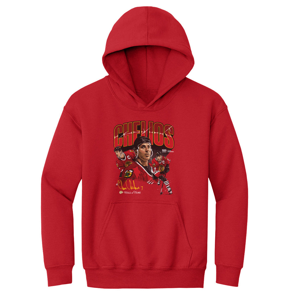 Chris Chelios Chicago Blackhawks Collage WHT (ONLINE ORDER ONLY)