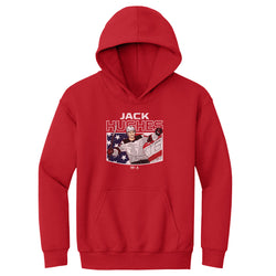 Jack Hughes New Jersey American Flag WHT