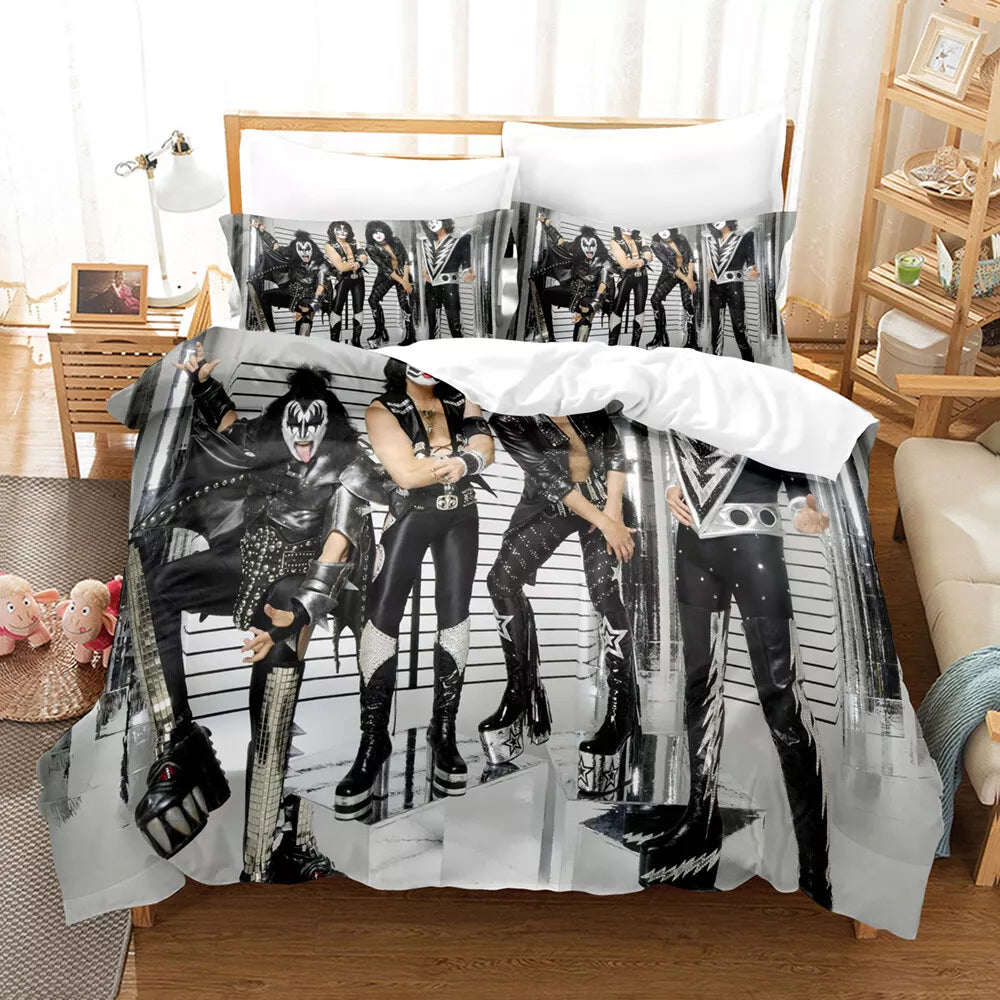 KISS Band Bedding Set Pattern Quilt Cover Without Filler (Online Order Only)