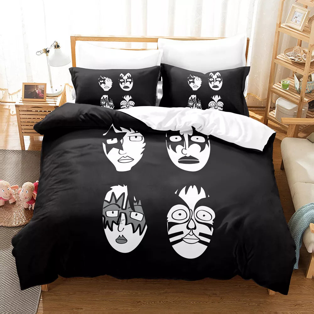 KISS Band Bedding Set Pattern Quilt Cover Without Filler (Online Order Only)