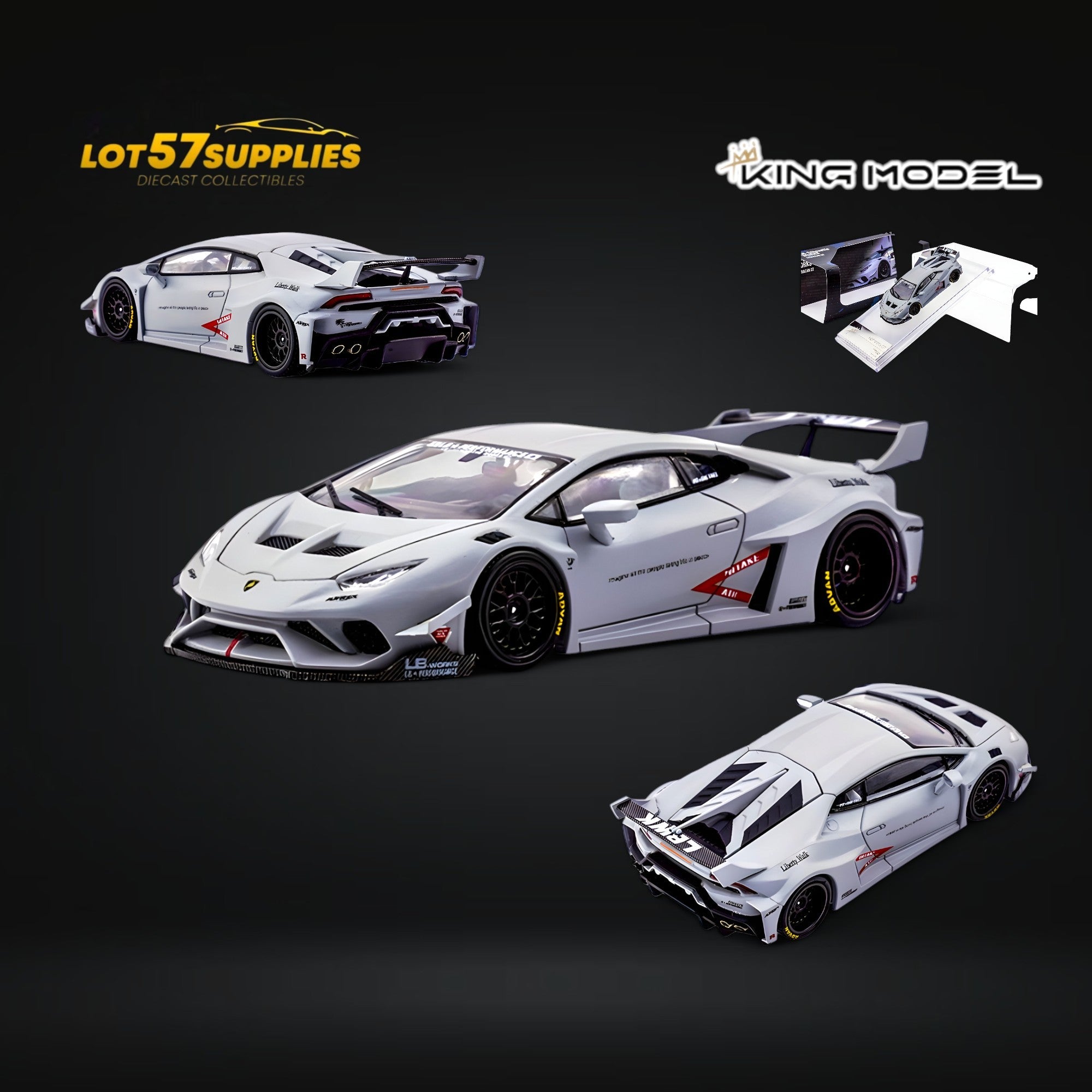 (Pre-Order) King Model LBWK Huracan - Air Force Grey 1:64 (ONLINE ORDER ONLY)