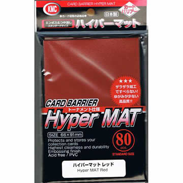 KMCHM1546 Red Hyper Matte Deck Protectors KMC (80) (ONLINE ORDER ONLY)