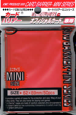 KMCMS1201 Mini Metallic Red Card Sleeves 50ct. (ONLINE ORDER ONLY)