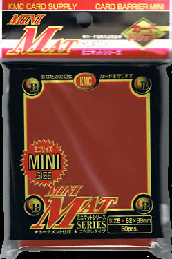KMCMS1454 Mini Matte Red Card Sleeves 50ct. (ONLINE ORDER ONLY)