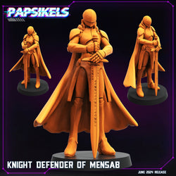 3D Printed Papsikels Knight Defender Of Mensab Set JUNE 2024 TRIBES - CYBERPUNK 28mm 32mm (Online Only)