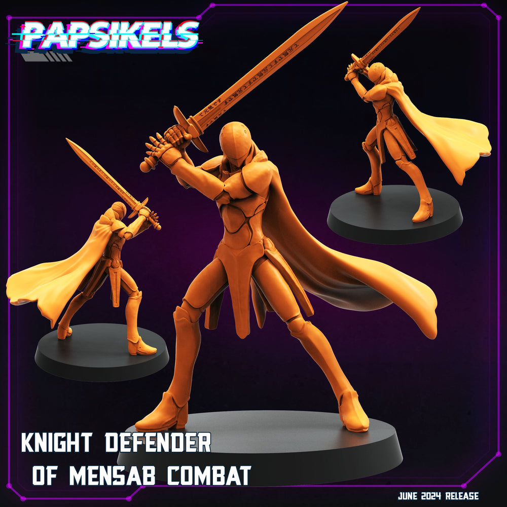 3D Printed Papsikels Knight Defender Of Mensab Set JUNE 2024 TRIBES - CYBERPUNK 28mm 32mm (Online Only)