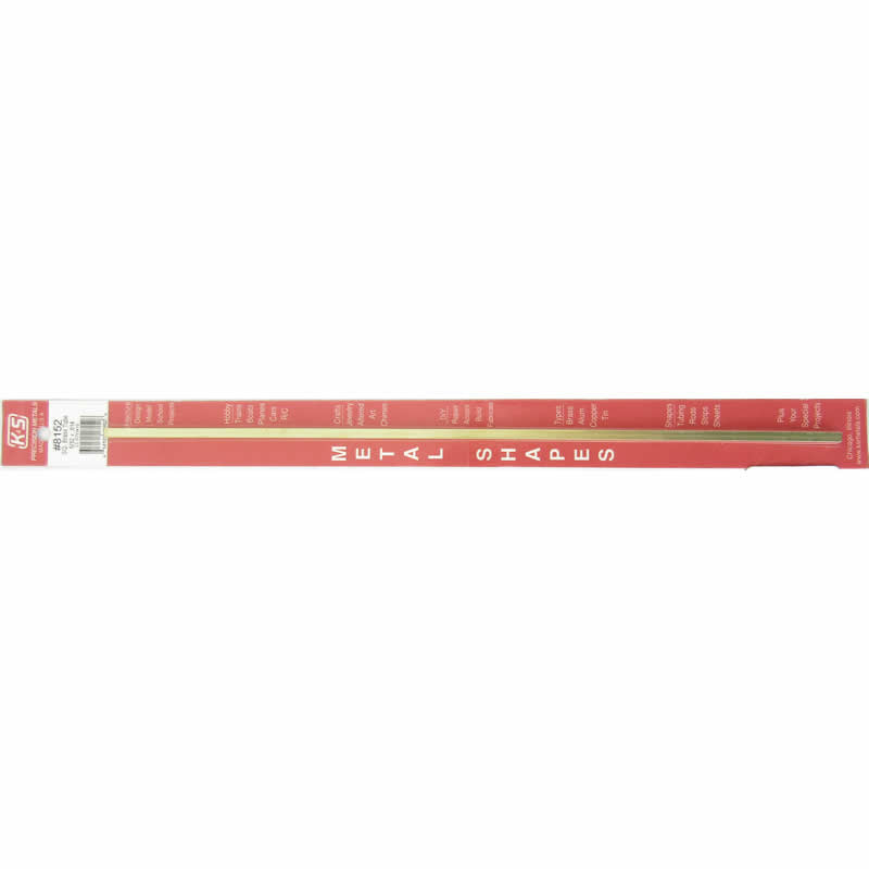 KNS8152 5/32x12 Inch Square Brass Tube KS Engineering (ONLINE ORDER ONLY)