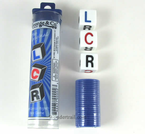 KOP00002 LCR (Left-Center-Right) Dice Game in Tube Koplow Games (ONLINE ORDER ONLY)