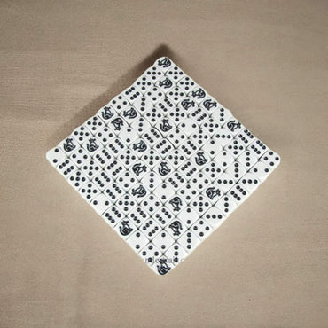 KOP00473 Cat Novelty Dice D6 White Opaque Black Pips 16mm (5/8in) 100 (ONLINE ORDER ONLY)