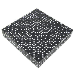 KOP01816 Black Opaque Dice White Pips D6 12mm (1/2in) Bulk Pack of 200 (ONLINE ORDER ONLY)