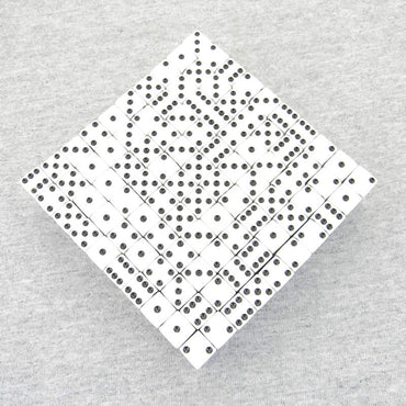 KOP01822 White Opaque Dice Black Pips D6 12mm (1/2in) Bulk Pack of 200 (ONLINE ORDER ONLY)