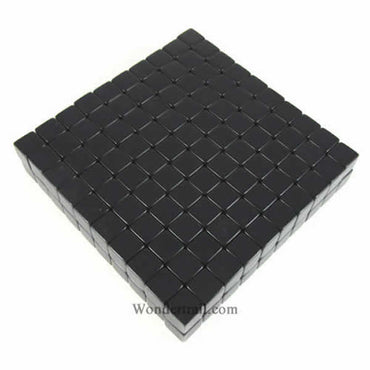 KOP01976 Black Blank Opaque Dice D6 16mm (5/8in) Bulk Pack of 200 (ONLINE ORDER ONLY)