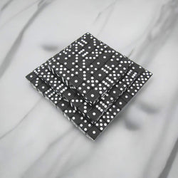 KOP01978 Black Opaque Dice White Pips D6 16mm (5/8in) Bulk Pack of 200 (ONLINE ORDER ONLY)