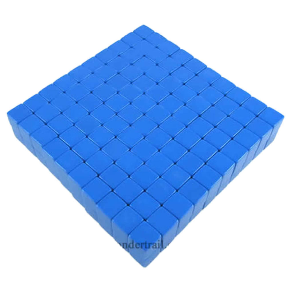 KOP01979 Blue Blank Opaque Dice D6 16mm (5/8in) Bulk Pack of 200 (ONLINE ORDER ONLY)